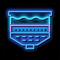 Benchboard Water Treatment System neon glow icon illustration vector