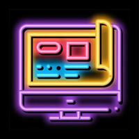 web site project neon glow icon illustration vector