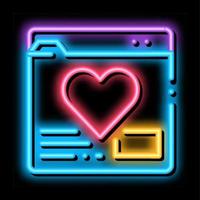creature dating site neon glow icon illustration vector
