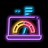 high speed load web site neon glow icon illustration vector