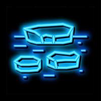 ice on water neon glow icon illustration vector