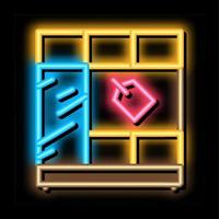cabinet sell neon glow icon illustration vector
