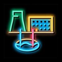 nuclear power plant neon glow icon illustration vector