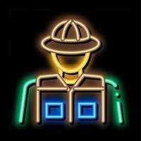 jungle pioneer neon glow icon illustration vector