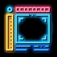 picture size frame neon glow icon illustration vector