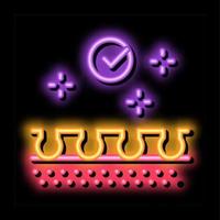 well epilated skin neon glow icon illustration vector