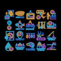 Fishing Industry Business Process Icons Set Vector
