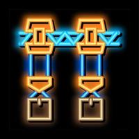 manufacturing transportation neon glow icon illustration vector