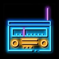 radio gadget neon glow icon illustration vector