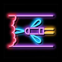 sprayer drain cleaning neon glow icon illustration vector