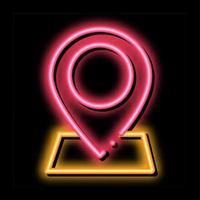 webshop gps location mark neon glow icon illustration vector