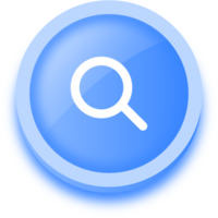 Magnifying glass loupe icon button. Search png icon.