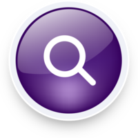 Magnifying glass loupe icon button. Search png icon.