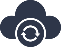 Cloud icon in black colors. Server signs illustration. png