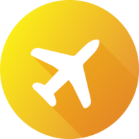 Airplane icon in flat design style. Aviation signs illustration. png