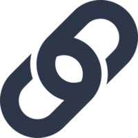 Kettensymbol in schwarzen Farben. Abbildung der Verbindungszeichen. png