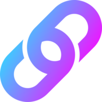 Chain icon in gradient colors. Connection signs illustration. png