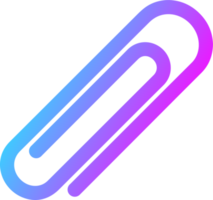 icône de trombone en dégradé de couleurs. illustration de signes d'attachement. png