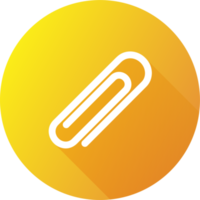 Paper clip icon in flat design style. Attachement signs illustration. png