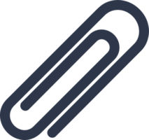 Büroklammer-Symbol in schwarzen Farben. Abbildung der Anhangzeichen. png