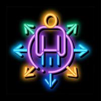 work searches neon glow icon illustration vector