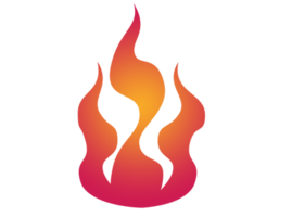 fire icon on transparent PNG Background