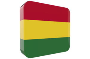 Bolivia 3d vlag icoon Aan PNG achtergrond