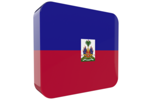 haiti 3d ícone da bandeira em png background