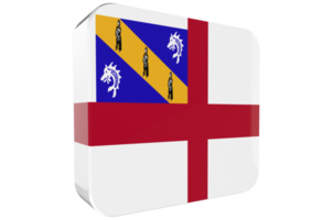 Herm 3d Flag Icon on PNG Background