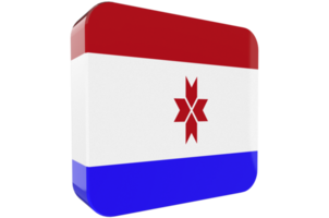 Mordovia 3d Flag Icon on PNG Background