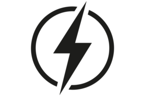 Thunderbolt on transparent PNG Background