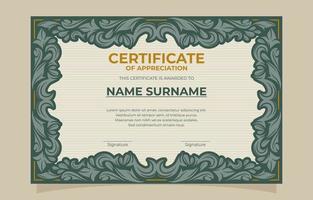 Victorian Certificate of Appreciation Template vector