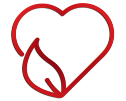 Natural love icon on transparent background PNG