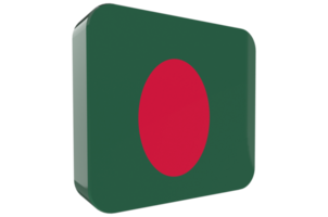 Bangladesh 3d vlag icoon Aan PNG achtergrond