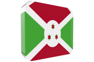 Burundi 3d vlag icoon Aan PNG achtergrond