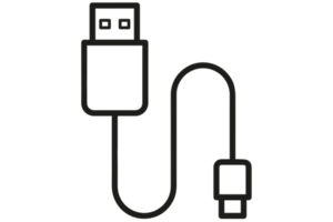 usb cable icon on transparent background png