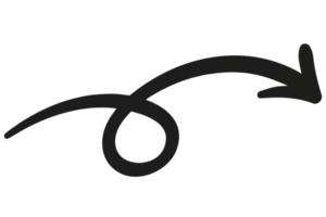 Biegungspfeilsymbol auf transparentem Hintergrund png