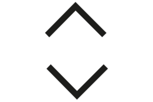 icône de flèche haut et bas sur fond transparent png