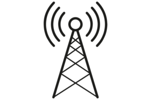 Antennensymbol auf transparentem Hintergrund png