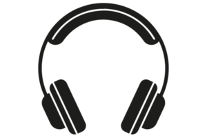 Kopfhörersymbol auf transparentem Hintergrund png