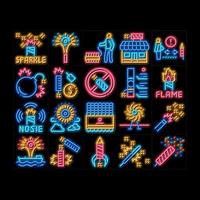 Firework Pyrotechnic neon glow icon illustration vector