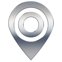 Locator mark of map and location pin or navigation icon sign on Transparent Background png