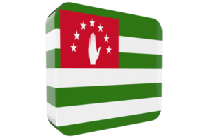 abhkazia 3d flagga ikon på png bakgrund