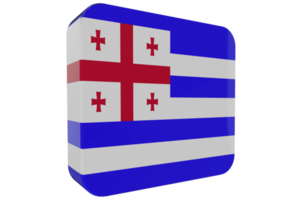 Ajaria 3d Flag Icon on PNG Background