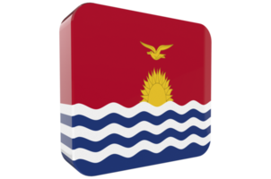 kiribati 3d bandiera icona su png sfondo