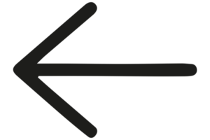 Left arrow icon png on Transparent Background