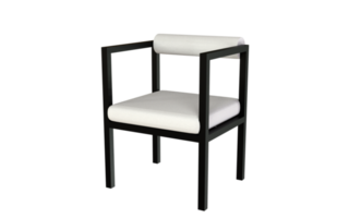 design 3d tolkning av en stol för möbel behov png