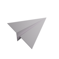 avion de papel render 3d png