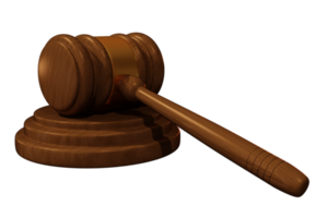 Judge's Gavel 3D Render png