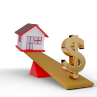 immobilieninvestitionselement 3d rendern png